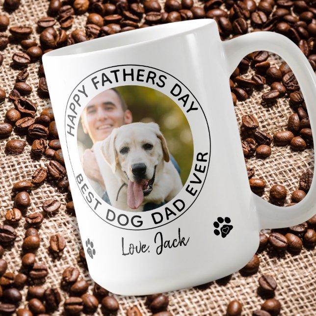 Personalized Dog Dad Father's Day Pet Photo Coffee Mug