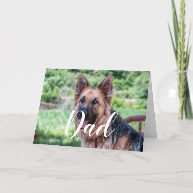 Personalized Dog Dad Funny Photo Happy Fathers Day Card (Front)