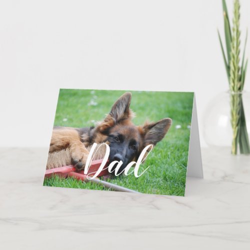 Personalized Dog Dad Funny Photo Happy Fathers Day Card