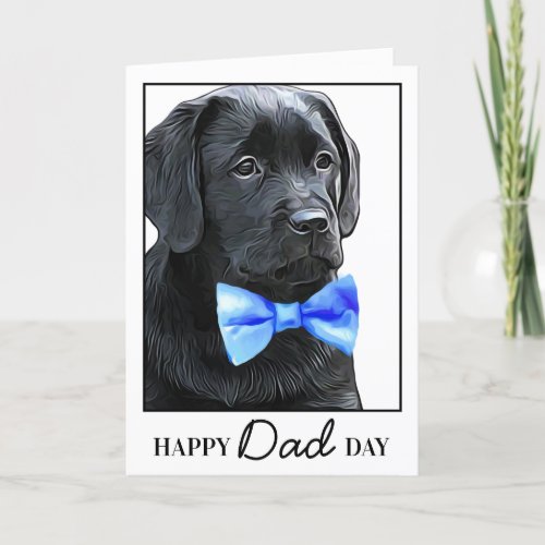  Personalized Dog Dad Labrador Puppy Fathers Day Holiday Card