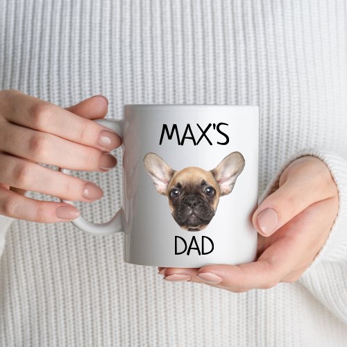 Personalized Dog Dad Mom Dog Face Name Dog Lover Coffee Mug