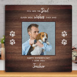 Personalized Dog Dad Pet Photo Father's Day Plaque<br><div class="desc">"You are the Dad every dog wishes they had." ! This Fathers Day give Dad a cute personalized pet photo plaque from his best friend. Personalize with the dog's name & favorite photo. This dog dad fathers day plaque will be a favorite of all dog dads and dog lovers !...</div>