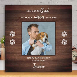 Personalized Dog Dad Pet Photo Father&#39;s Day Plaque