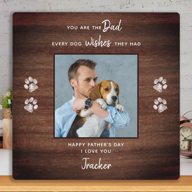 Personalized Dog Dad Acrylic Plaque - Gift Idea For Dog Lovers - Up To 6 Dogs - Awesome Dog Dad main image 1
