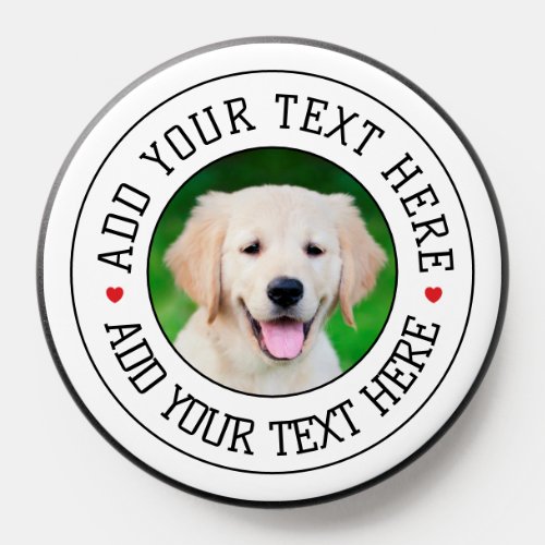 Personalized Dog Dad Pet Photo Fathers Day PopSocket