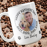 Personalized Dog Dad Pet Photo Happy Father's Day Coffee Mug<br><div class="desc">Best Dog Dad Ever ... Surprise your favorite Dog Dad this Father's Day with this super cute custom pet photo mug. Customize this dog dad mug with your dog's favorite photo, and name. Double sided - you can different photos on each side or the same, up to you ! Great...</div>