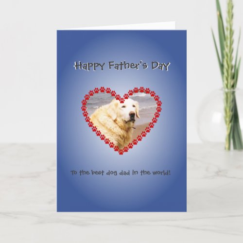 Personalized dog dad photo Fathers Day Card