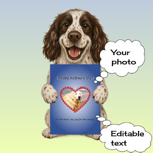 Personalized dog dad photo Fathers Day Card