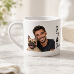 Personalized Dog Dad Photo Mug   Modern Cool Gift