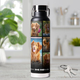 Personalized Dog Dad Photo Water Bottle