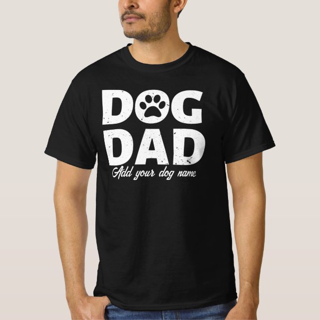Personalized Dog Dad T-Shirt (Front)