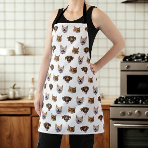 Personalized Dog Face, Dog Cat Mom Photo Gift Apron