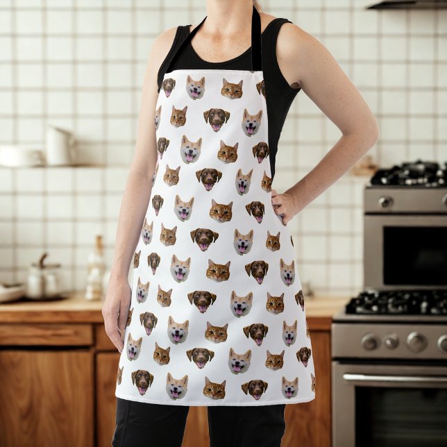Personalized Dog Face, Dog Cat Mom Photo Gift  Apron (Creator Uploaded)