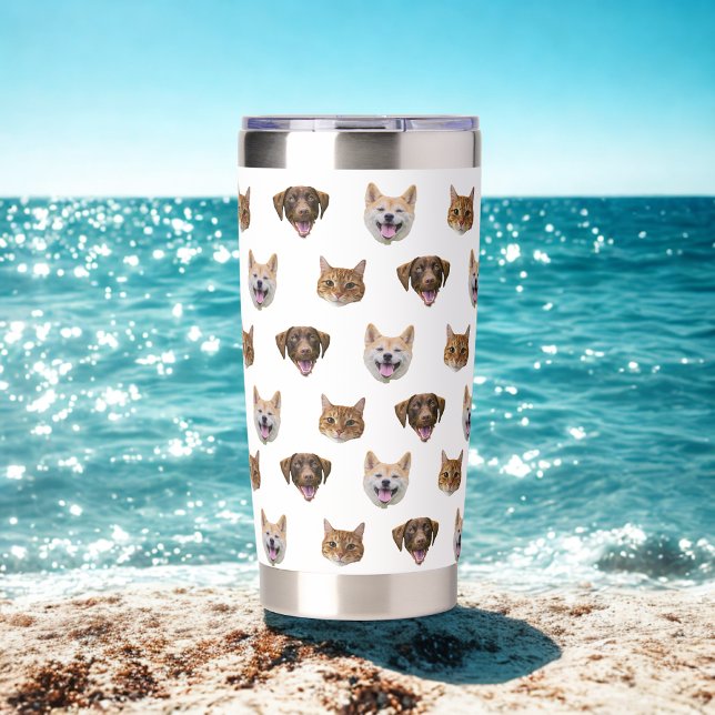 Personalized Dog Face, Dog Cat Mom Photo Gift  Insulated Tumbler (Creator Uploaded)