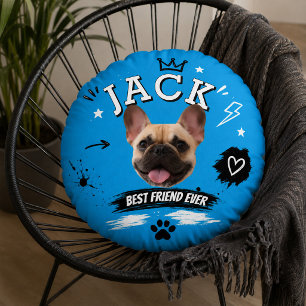Personalized Dog Face Round Custom Pet Phot Pillow