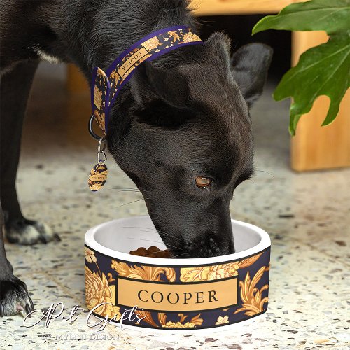 Personalized Dog Food and Water Bowl with Name
