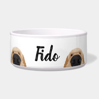 Personalized Dog Food or Water Bowl feat. cute dog