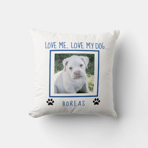 Personalized Dog Gifts for New Puppy Owners Throw Pillow