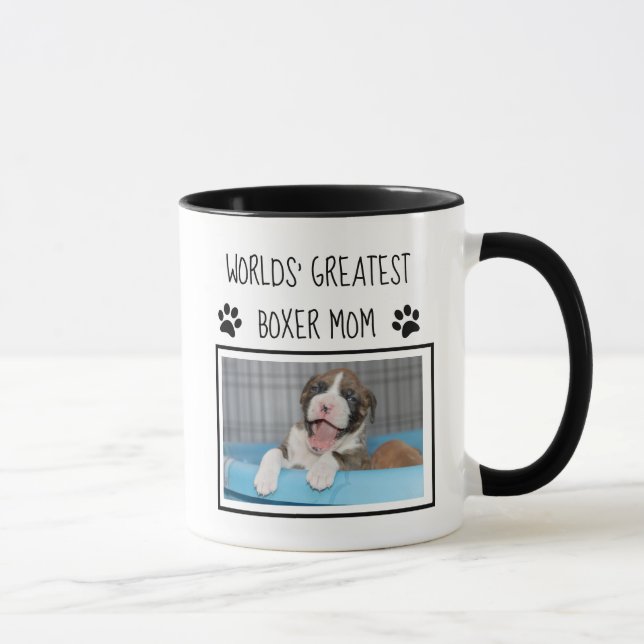 Personalized Dog Gifts - Greatest Boxer Mom Mug (Right)