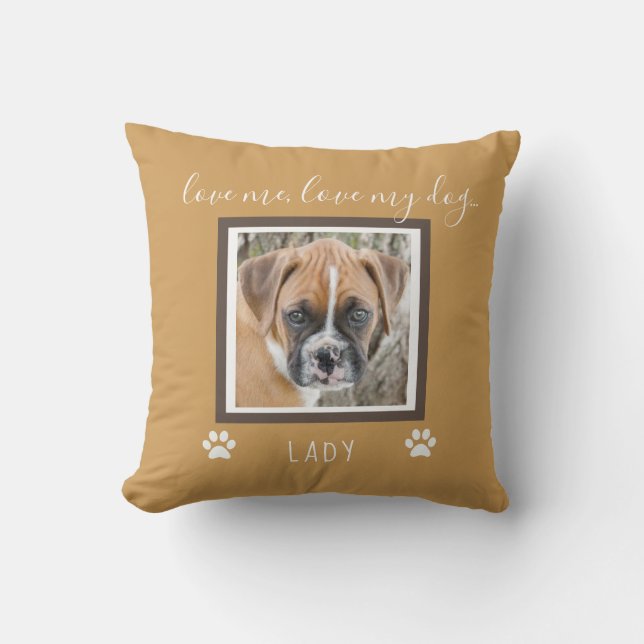 Personalized Dog Gifts -  Your Dogs Photo on a Throw Pillow (Front)