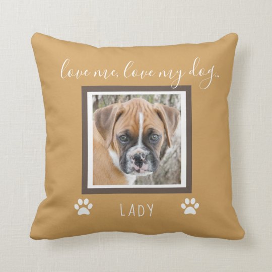 Personalized Dog Gifts - Your Dogs Photo on a Throw Pillow | Zazzle.com