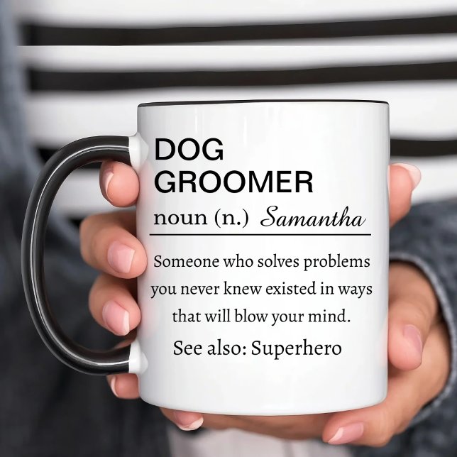 Personalized Dog Groomer Gift Definition Mug Funny (Creator Uploaded)