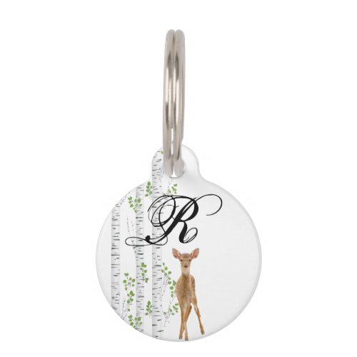 Personalized Dog ID Tag Deer Doe Buck Forest Woodl