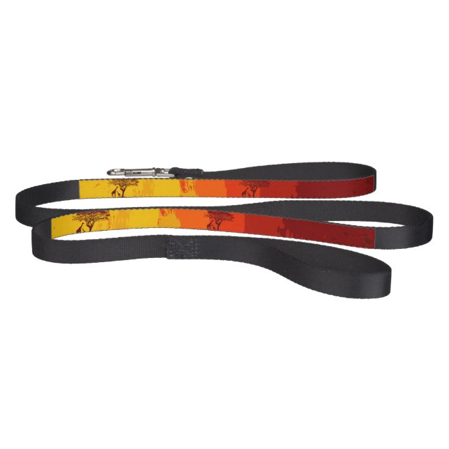 Personalized Dog Leash African Safari Giraffe Sun (Full)