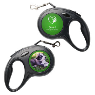 Personalized Dog Leash Green 'sniff, pull, repeat'