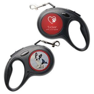 Personalized Dog Leash Red 'sniff, pull, repeat'