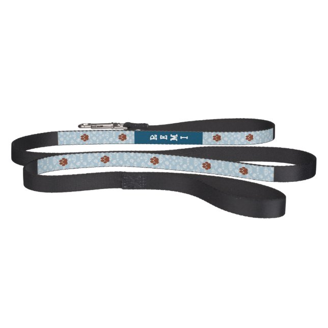 Personalized Dog Leash with Clouds and Paws  (Full)