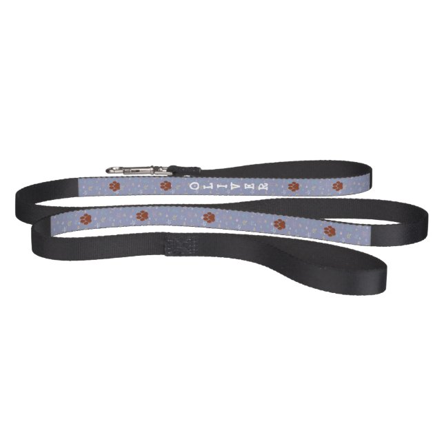 Personalized Dog Leash with Stars and Paws  (Full)