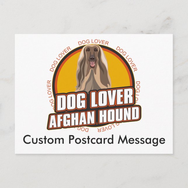 Personalized Dog Lover Afghan Hound Dog Breed Postcard (Front)