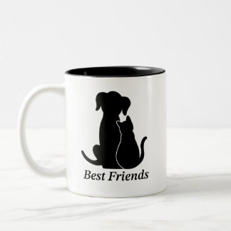 Personalized dog lover cat lover mug