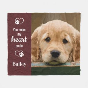 Personalized Dog Lover Custom Pet Photo Fleece Blanket