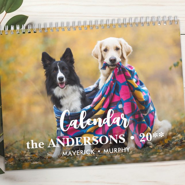 Personalized Dog Lover Family Custom Photos 2026 Calendar (Creator Uploaded)