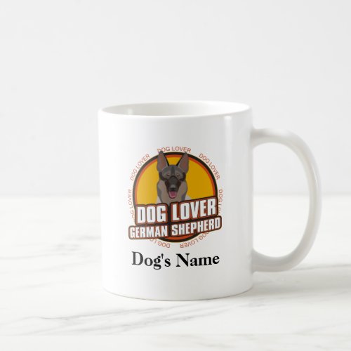 Personalized Dog Lover German Shepherd Dog Breed Coffee Mug