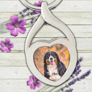 Personalized Dog Lover Keepsake Pet Photo Keychain