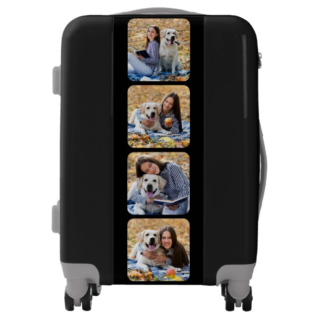 Personalized Dog Lover Pet Photo Collage Luggage (Front)