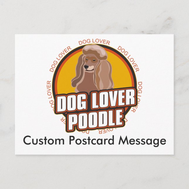 Personalized Dog Lover Poodle Dog Breed Postcard (Front)