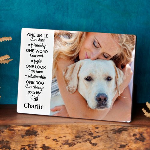 Personalized Dog Lover Quote Keepsake Pet Photo Plaque