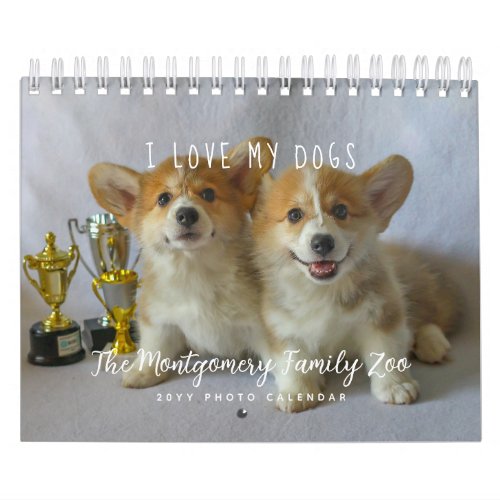 Personalized Dog Lovers 2025 Photo Calendar