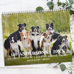 Personalized Dog Lovers Family Custom 2025 Photo Calendar<br><div class="desc">Introducing the Perfect Paws Calendar – a delightful 12-month wall calendar designed with dog lovers and families in mind. Each month, enjoy a full-page, high-quality photo that captures the adorable antics and heartwarming moments of our furry friends. Whether you're a parent or a pet enthusiast, this calendar is crafted to...</div>