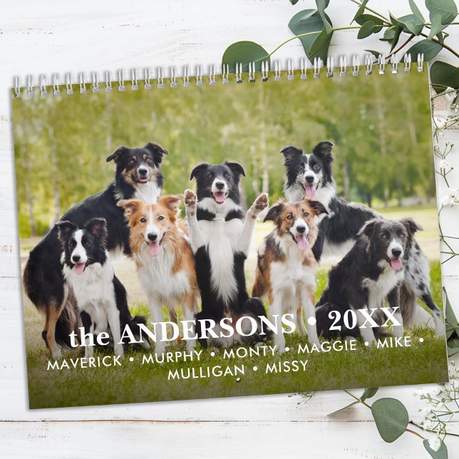Personalized Dog Lovers Family Custom 2026 Photo Calendar (Creator Uploaded)