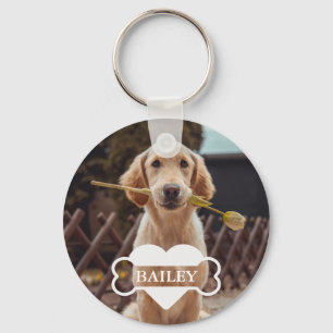 Personalized Dog Lovers Pet Photo Keepsake Keychain