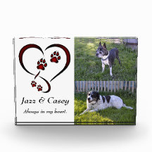 Personalized Dog Lovers Photo Block - Red