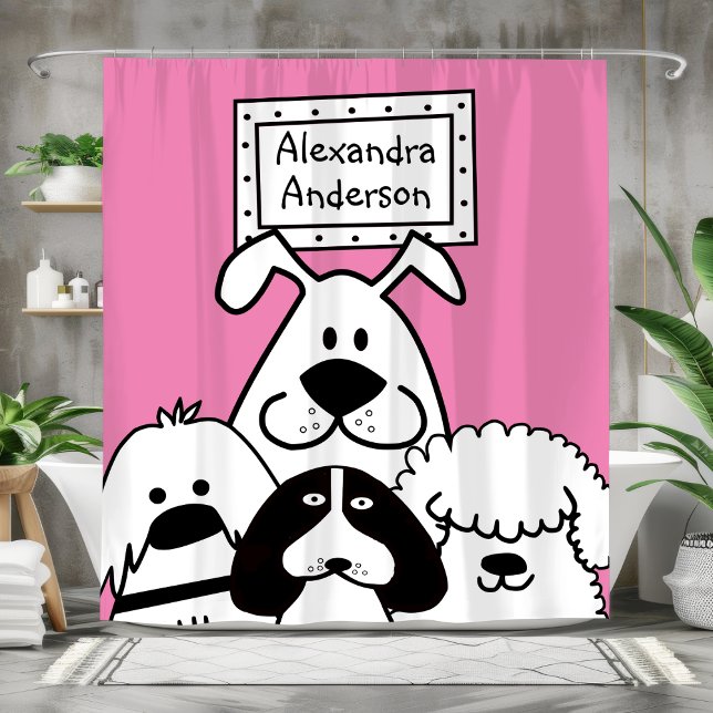 Personalized Dog Lover's Shower Curtain (Personalized Dog Lover's Shower Curtain)