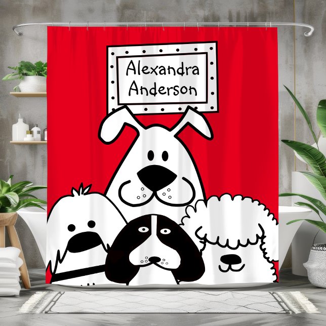 Personalized Dog Lover's Shower Curtain (Personalized Dog Lover's Shower Curtain)