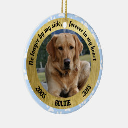 Personalized Dog Memorial Christmas Ceramic Ornament | Zazzle