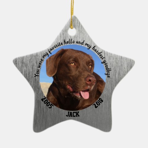 Personalized Dog Memorial Christmas Ornament